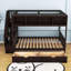 Lit superposé simple au-dessus de 2 tiroirs avec tablettes Godo par Harriet Bee-86884430