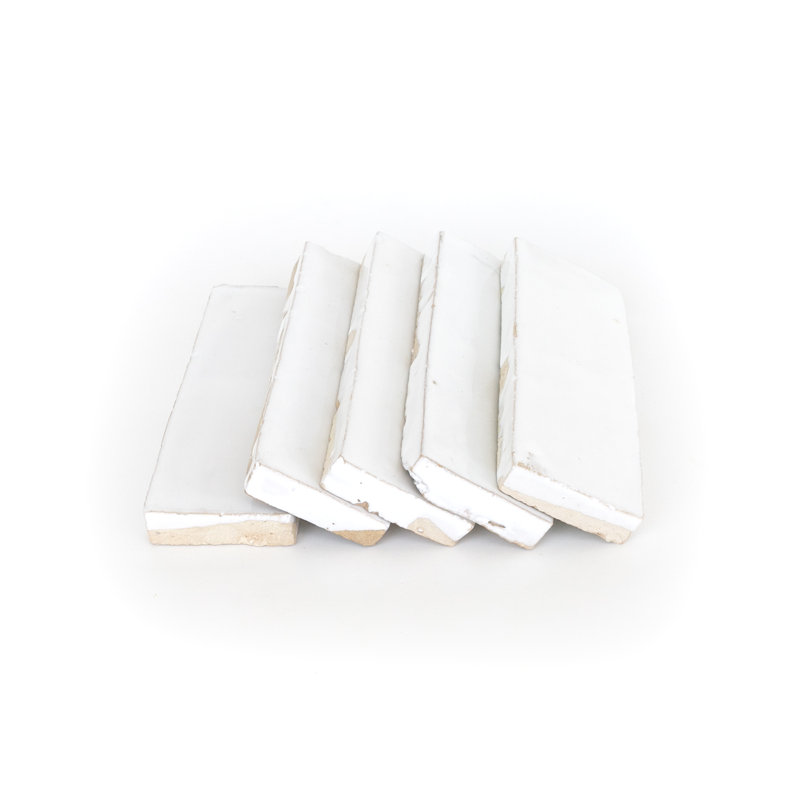 Zellige Blanc Neige 2 x 6, Blanc