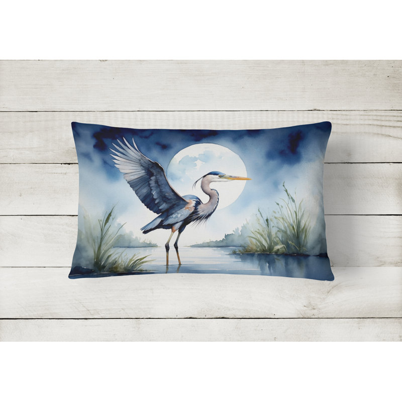 Coussin Blue Heron, Rectangle H 12 po x l 16 po