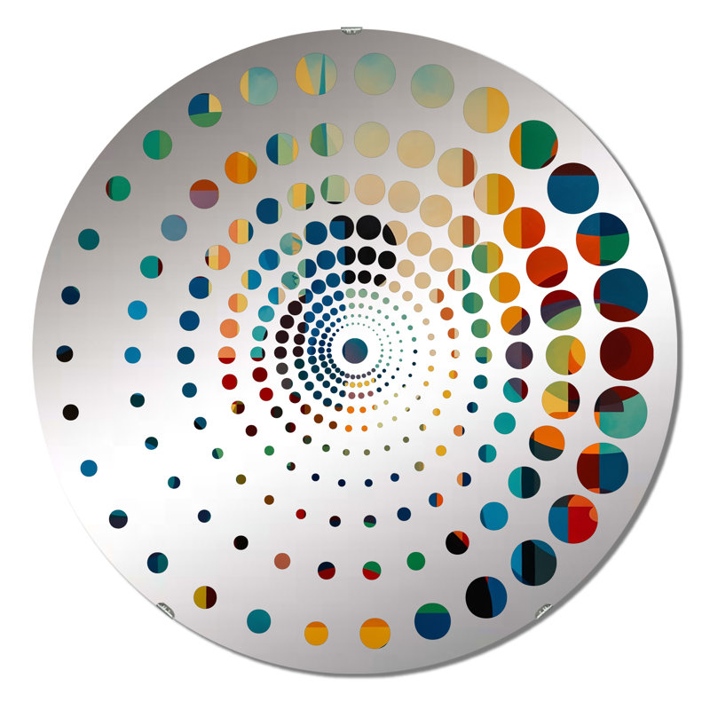 Desmir - Miroir mural spiralé, 31,4 po x 31,4 po