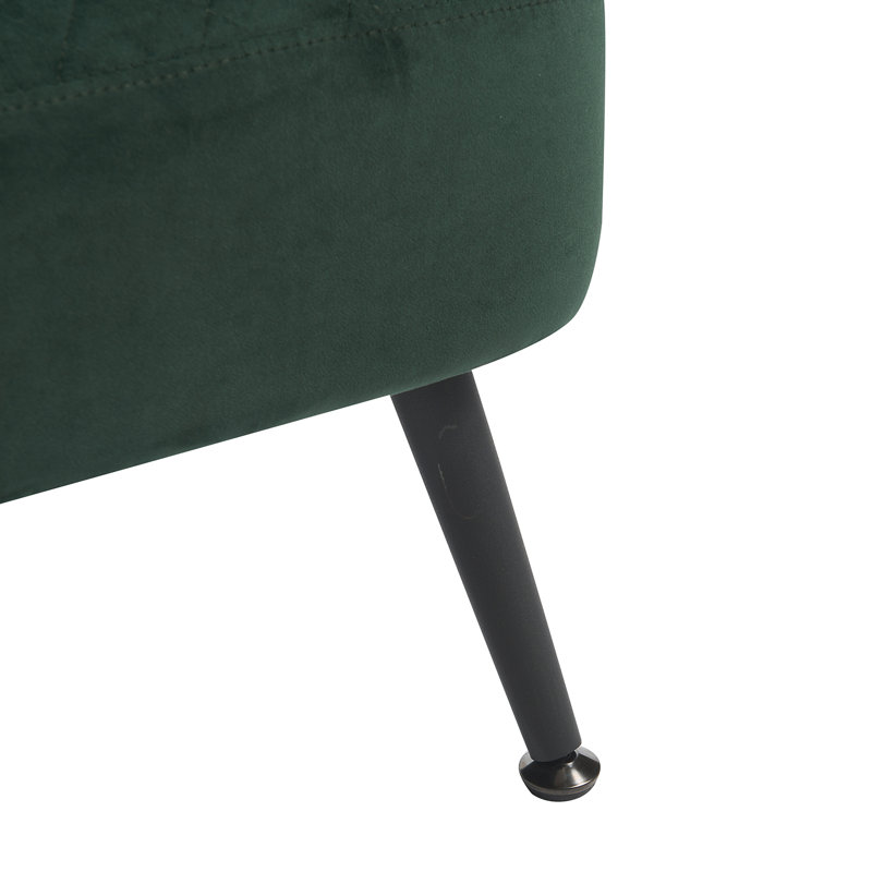 Gemma Velvet Occasional Chair, Dark Green