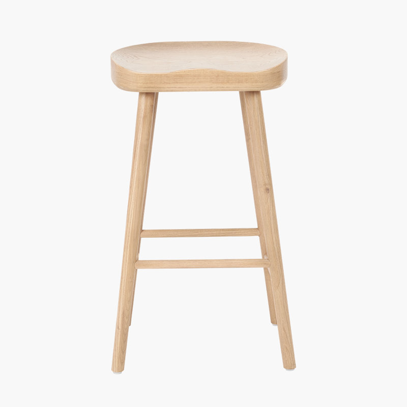 Adhitya Solid Wood Counter Stool