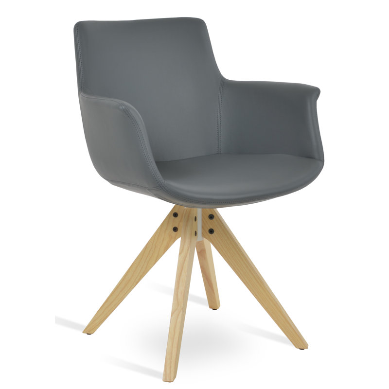 Fauteuil Bottega, Gris, Naturel