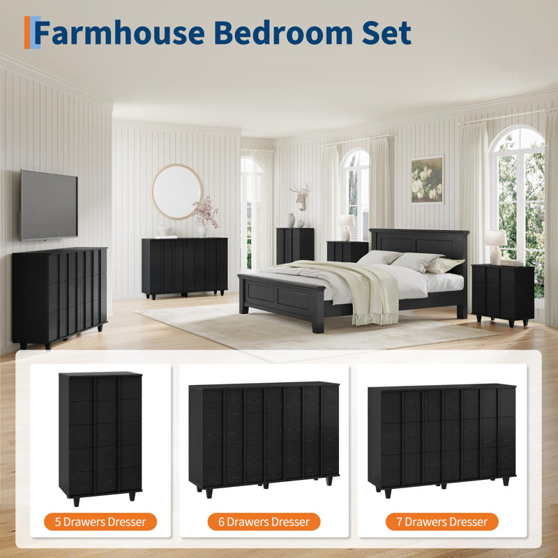 Commode moderne à 5 tiroirs au design épuré – Commode minimaliste pour chambre à coucher, idéale pour un rangement contemporain et un gain de place.