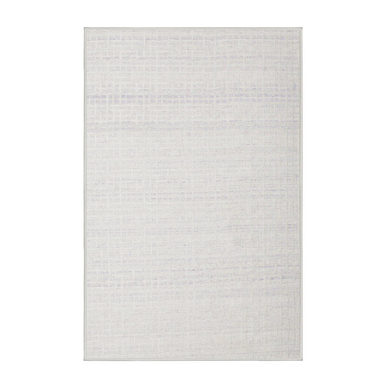 Tapis contemporain blanc cassé, Rectangle 5 pi x 7 pi