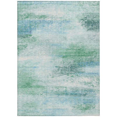 Machine Washable Indoor/Outdoor Chantille ACN2402 Abstract Rug