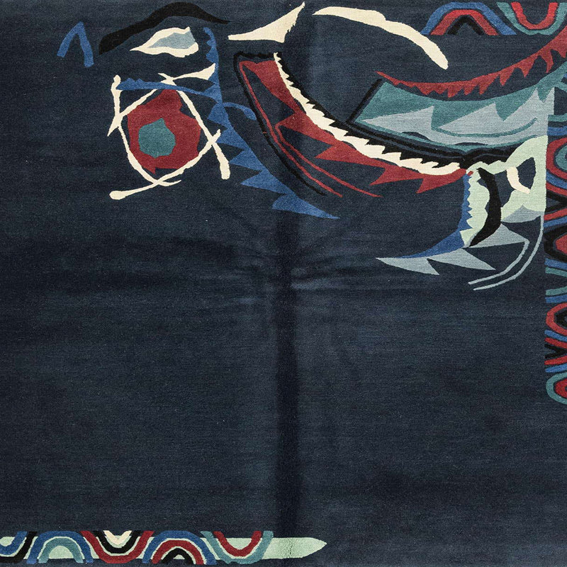 Abstract Indoor Rug, Square 4'
