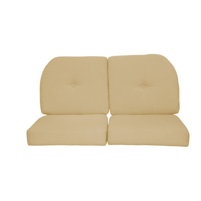 Water Resistant and Stain Resistant Sunbrella® Outdoor 3 " Loveseat Seat / Back Cushion