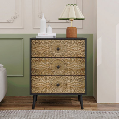 3-Drawer American Furniture Style Storage Cabinet
