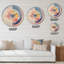 Horloge murale spirales abstraites Universal Blossoming-93382677