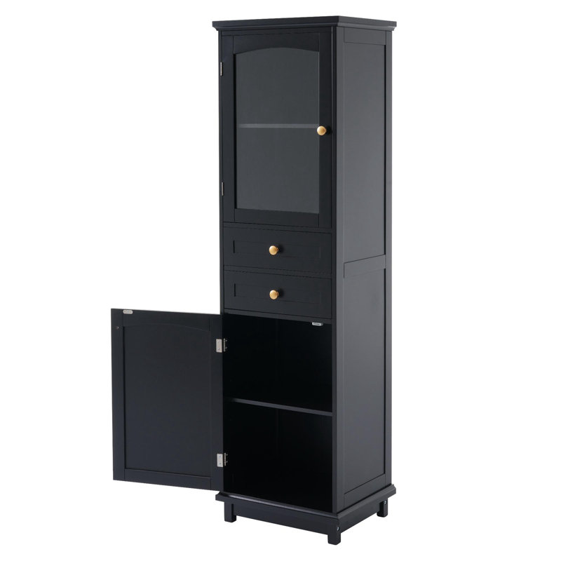 Armoire autoportante moderne, Noir