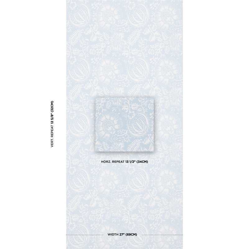 Pomegranate Print Wallpaper, Blue