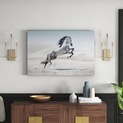 The Winter Stallion - Wrapped Canvas Print