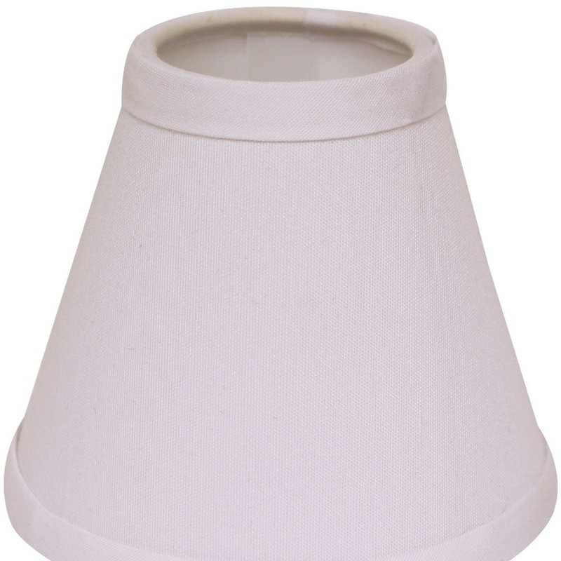 Lustre brun pâle sans abat-jour, H 4 po x l 5 po x P 5 po, Blanc