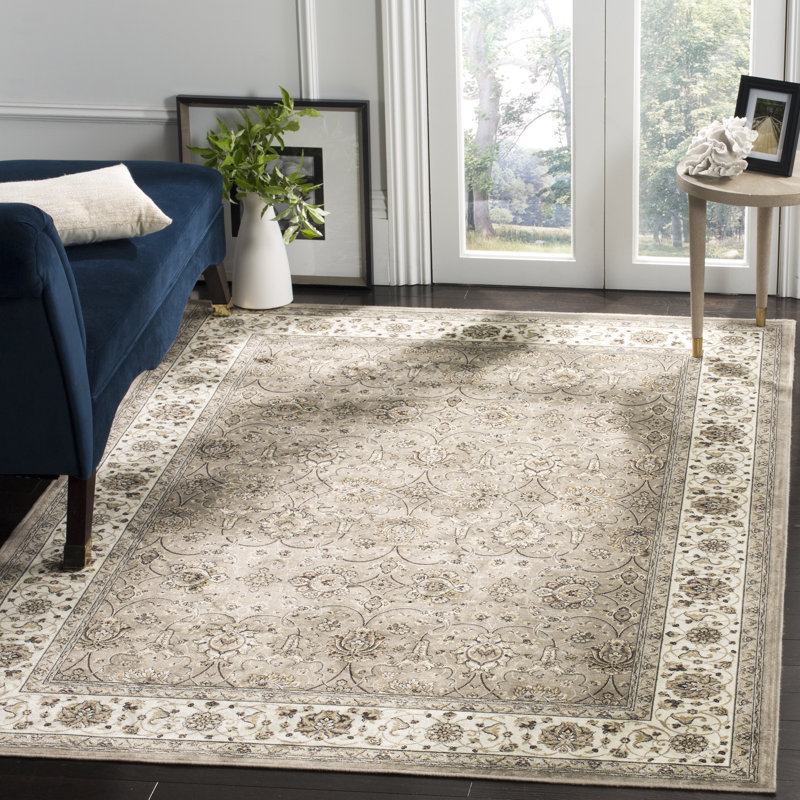 Tapis oriental à motif de viscose Carolus, Rectangle 5 pi 3 po x 7 pi 7 po