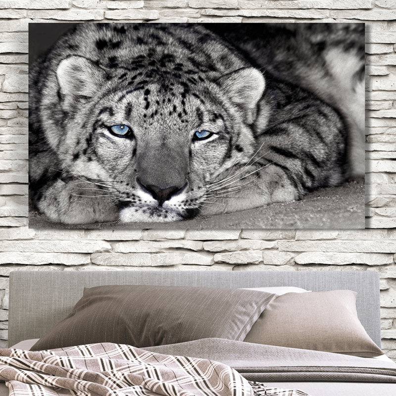 " Snow Leopard Sanctuary ", 18" H x 30" W