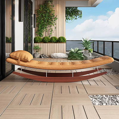 Chaise berçante ergonomique en cuir et silicone