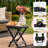 Wood Patio Folding Side Table-1422700446