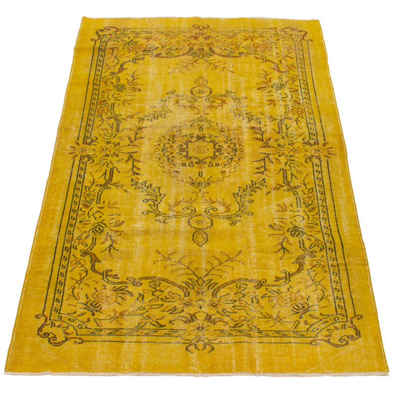 Tapis d’intérieur en laine 7 pi 2 po x 9 pi 7 po "one-of-a-kind" noué la 1990 kosak doré foncé 6' ' 2" Berrin