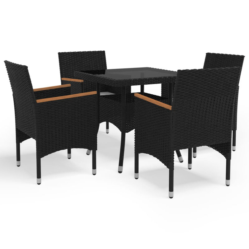  Dining Set Black, Brown, Cream