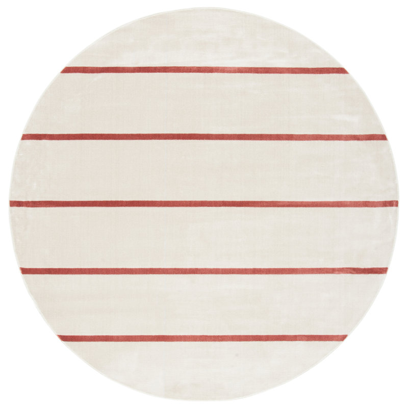 Mardell 300 Performance Striped Rug, Round 6'7"