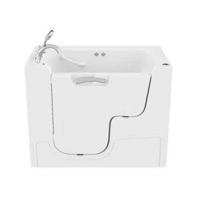 Therapeutic Tubs 29 in. x 53 in. Left Drain Wheelchair Access Walk-In Air Tub in White