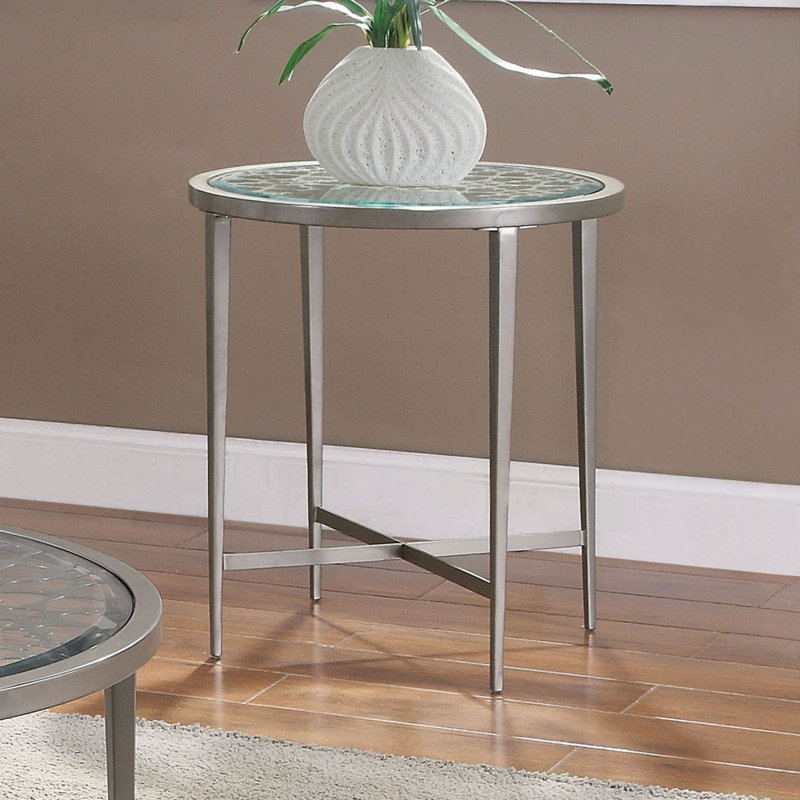 Savanna Glass Top End Table