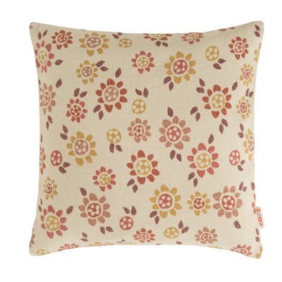 Floral Square Cushion Cover