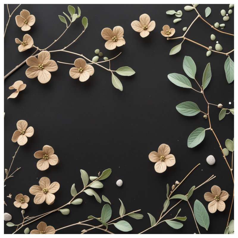 Tapisserie florale - Décoration murale nature, H 50 po x l 60 po avec 4 œillets