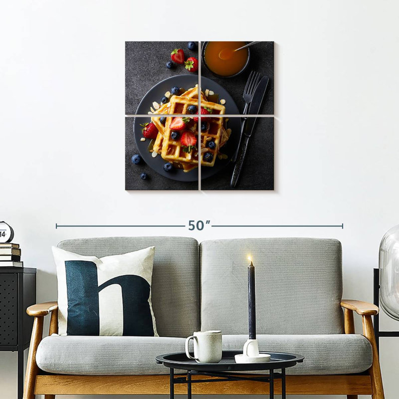 Yarlin Waffles For Breakfast, 26" H x 26" W