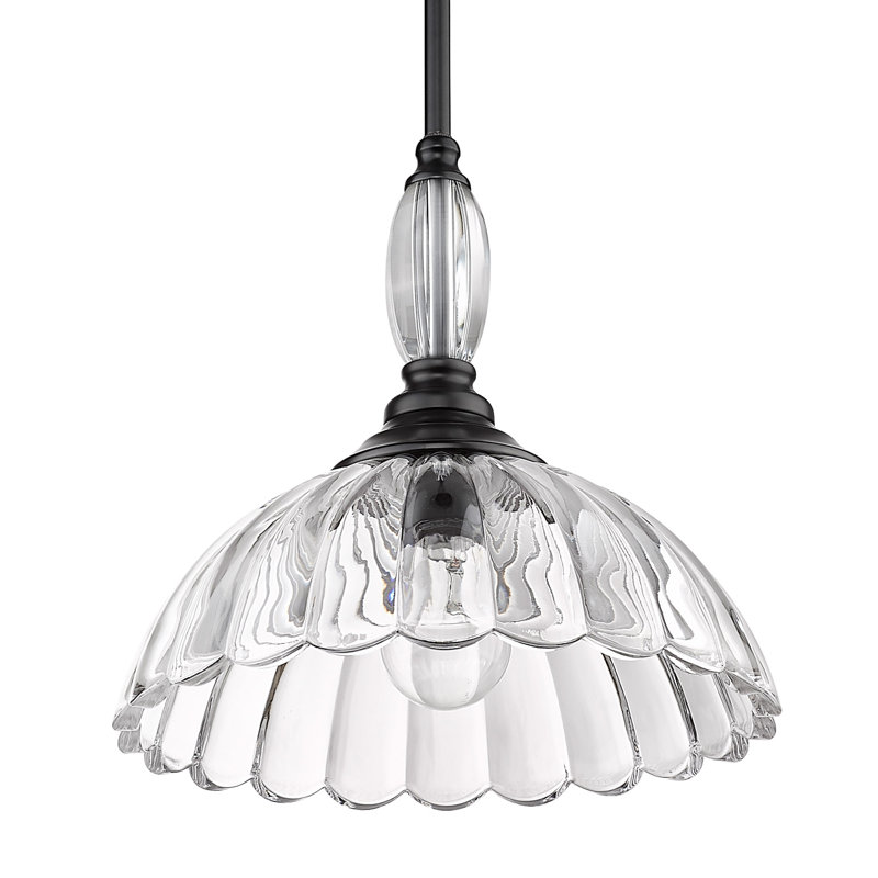 1 - Light Shaded Pendant, Matte Black