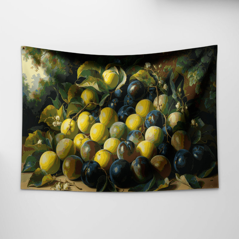 Tapisserie murale «Fruit Greengage», 88 po x 104 po
