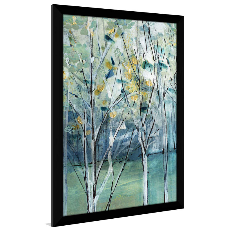 Frost Valley Light par Susan Jill - Peinture, L 21,5 po x H 27,5 po, Cadre noir