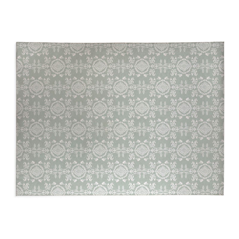 Jackie Soft Step Outdoor Area Rug, Sage, Rectangle 6' x 4'