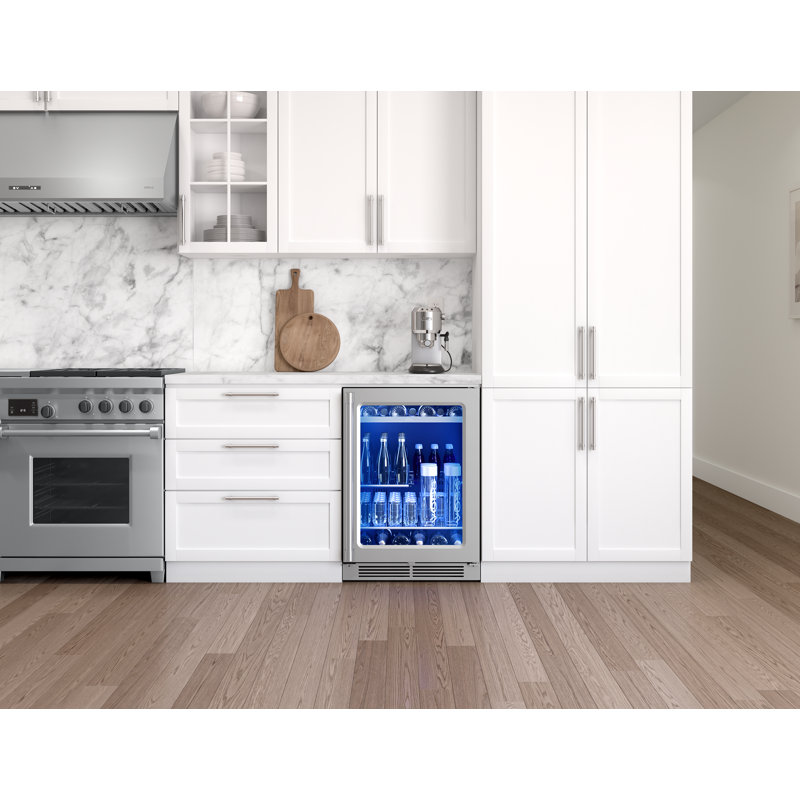 Zephyr Presrv Pro 24 in. 7-Bottle and 105-Can Single Zone Beverage Cooler