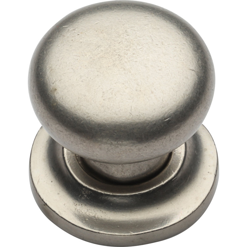 Bouton d'armoire rond rose, Bronze blanc, 1.5