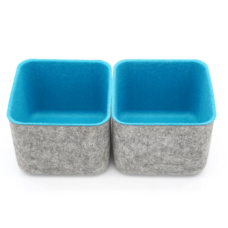 Rangement de bureau Reuben, Turquoise/gris
