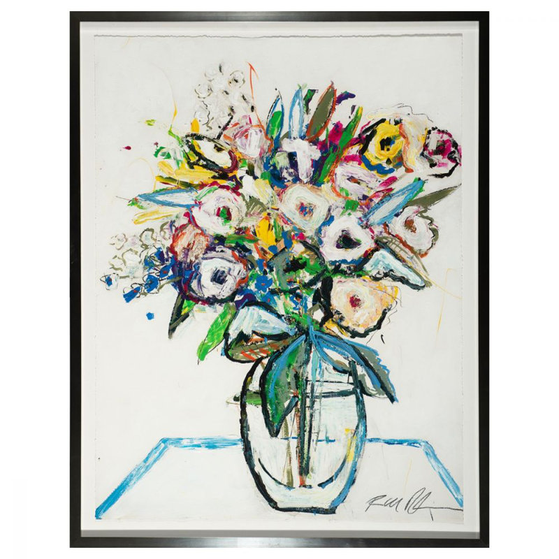 The Glass Vase Print by Robert Robinson, Black, 47.5" H x 37.5" W x 2" D