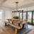 Modern 10-Light Matte Black Linear Chandelier for Dining & Kitchen