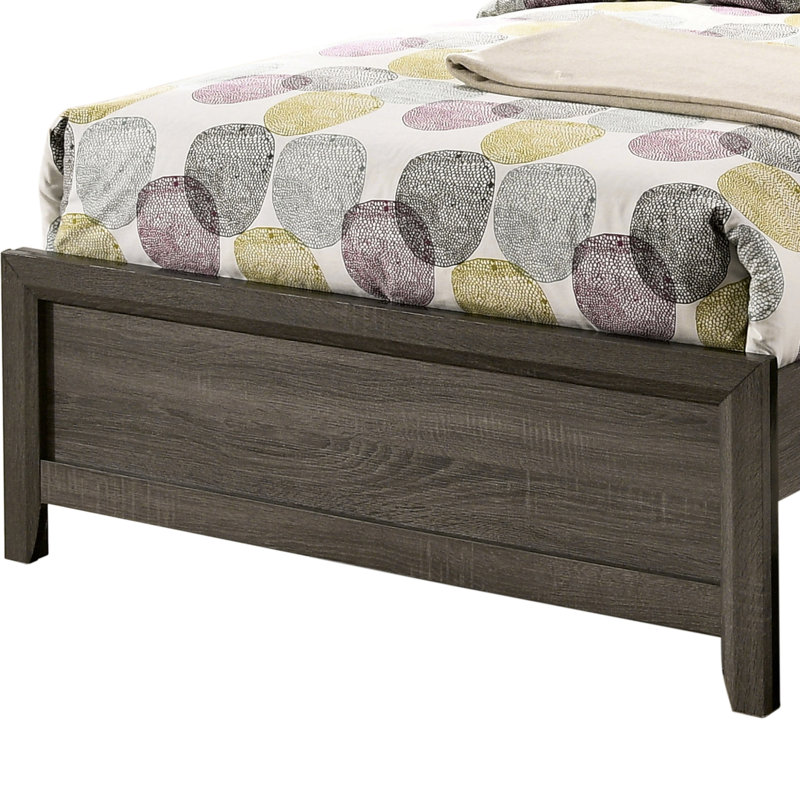 Ensemble de chambre à coucher 5 pièces Borchardt, Double, 5 Pcs: Bed, 2 Nightstands, Dresser, Mirror