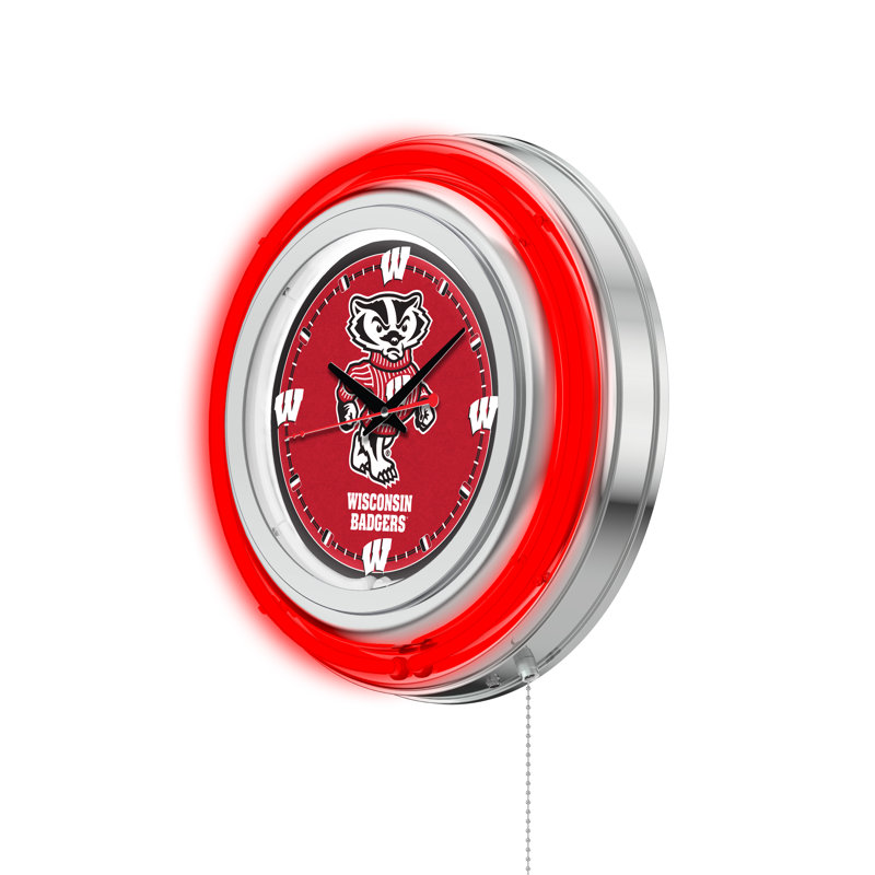 Horloge murale 15 po NCAA, Badgers de Wisconsin