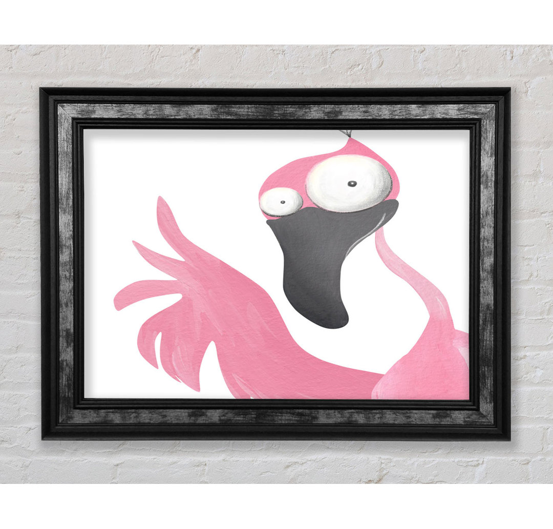 Gerahmtes Leinwandbild The Pink Flamingo