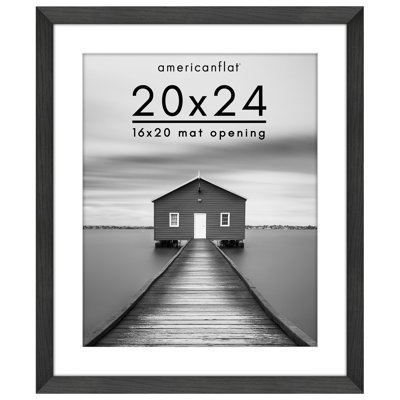 Americanflat Wide Moulding Picture Frame with Mat