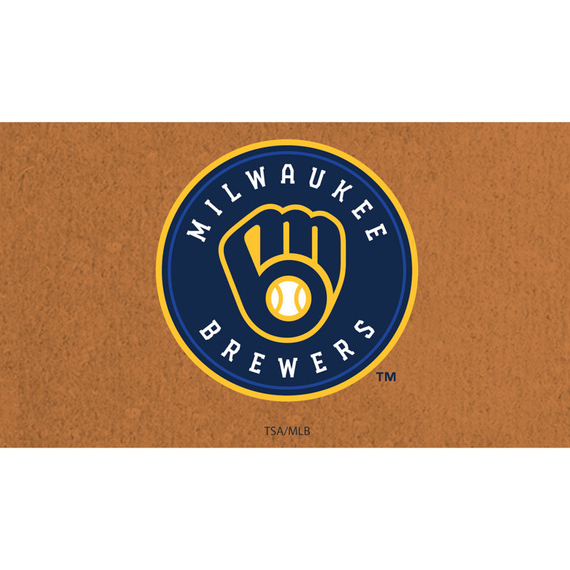 Tapis en fibre de coco Milwaukee Brewers 16 po x 28 po