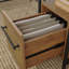 L-Shaped Desk With 1-Inch Thick Desktop, Brown Finish