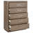 Gursevak 5-Drawer Bedroom Chest Barley Brown