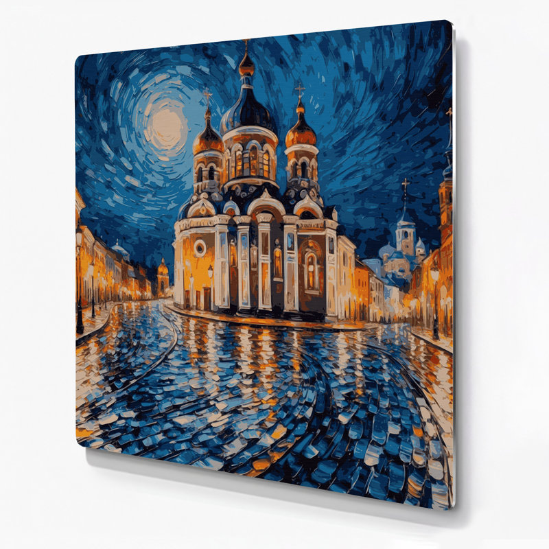 Art mural gris en cités avec villes de Sofia, H 144 po x l 144 po