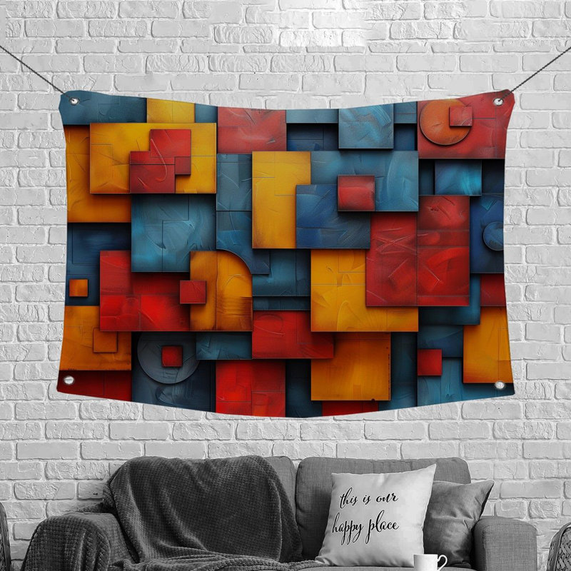 Tapisserie en microfibre, H 68 po x l 80 po