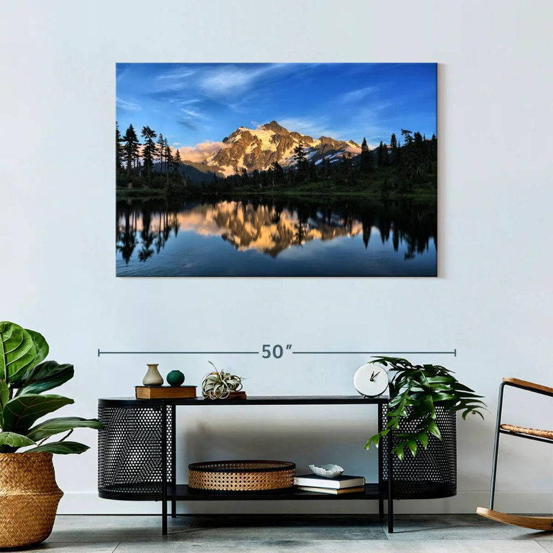 Mont Shuksan sur le lac de l'image, H 30 po x l 45 po