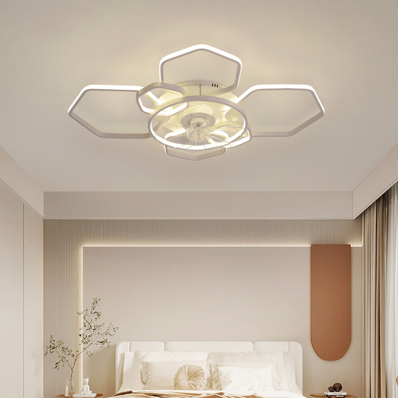 Briyon Ceiling Fan with LED Lights, White